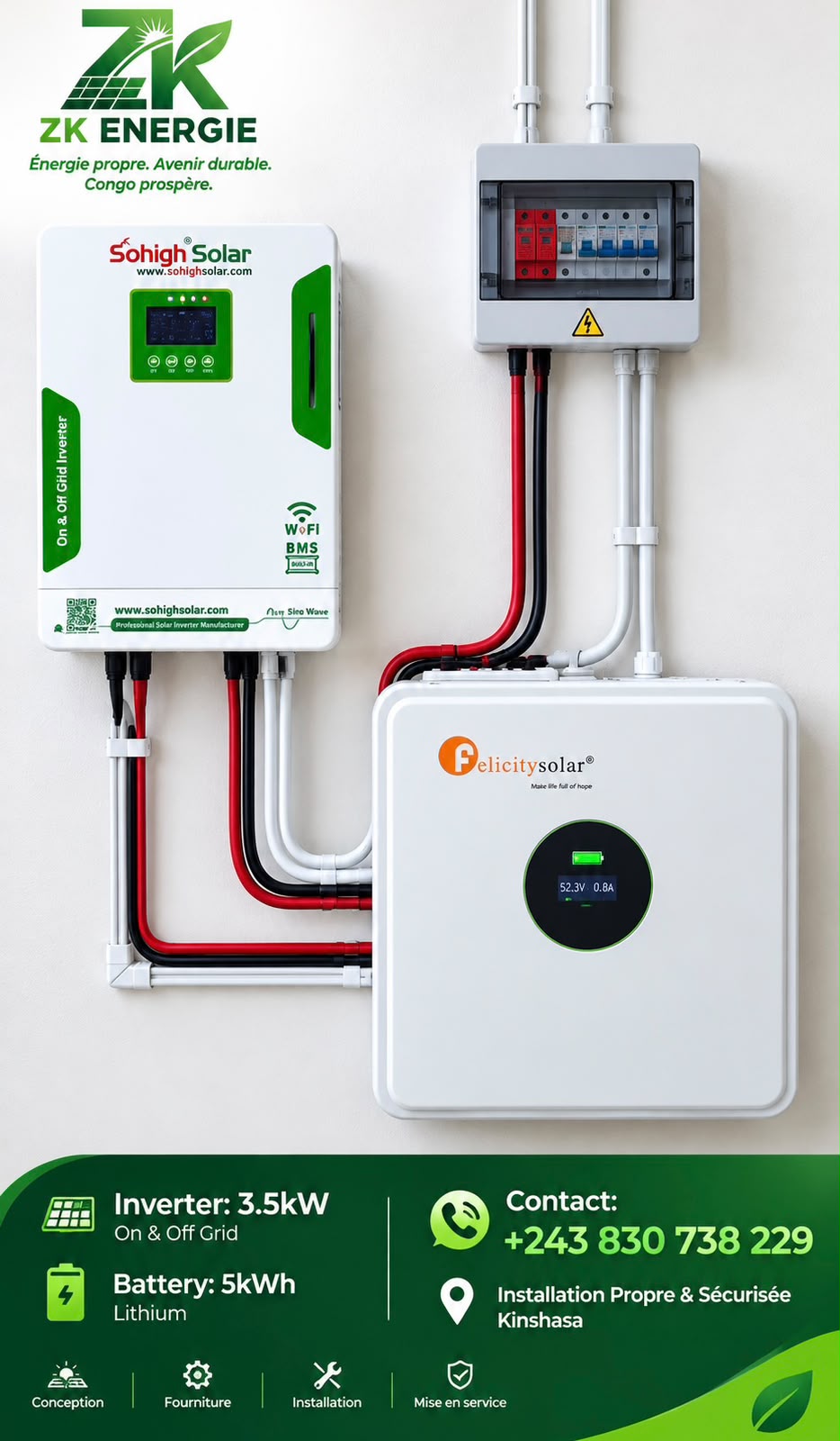 Système solaire installé
